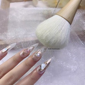 Brosse professionnelle pour manucure avec poils doux, outil de nettoyage de maquillage et de dépoussiérage, brosse à ongles populaire à manche en bois pour usage esthétique - Product Image 4