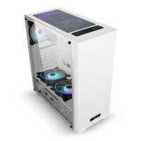 KINPOWER Starcool ATX casing komputer game, casing komputer Tempered Glass pendingin cair 240MM