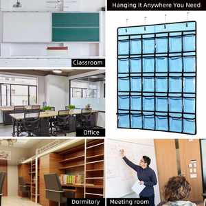 Organizador de Pared para Teléfonos Móviles y Calculadoras, Plegable, con Bolsillos de Tela, para Aula, Oficina y Escuela - Product Image 6