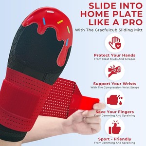 Guanto da Scivolata per Baseball e Softball, in Pelle, Professionale, Premium, Durevole, Leggero, per Mano Destra/Sinistra, Protezione per le Mani - Product Image 3