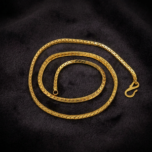 Cadena de Oro de Latón al por Mayor de 14K, 18K, 24K, Diseño Moderno de Cadena de Serpiente, Collares de Moda - Product Image 1