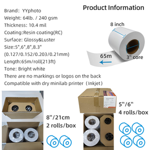 Rouleau de papier photo RC Dry Mini Lab Printer 5/6/8 pouces pour Fujifilm DX100 De100 Glossy Luster pour <span class=keywords><strong>Epson</strong></span> Noritsu - Product Image 2