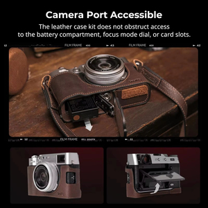 Kit d'étui en cuir <span class=keywords><strong>pour</strong></span> <span class=keywords><strong>appareil</strong></span> <span class=keywords><strong>photo</strong></span> <span class=keywords><strong>FUJIFILM</strong></span> X100VI, SmallRig 4558 avec demi-étui, couvercle rabattable et bandoulière - Product Image 4