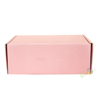 Boîte postale en carton rose Emballage en papier Boîte d'expédition ondulée pour vêtement
