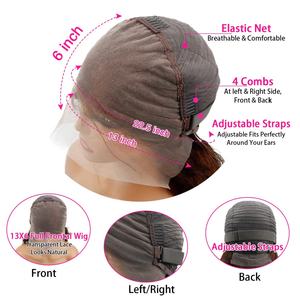 13x6 HD <b>Lace</b> <b>Frontal</b> <b>Wigs</b> Human Hair ,Full <b>Lace</b> <b>Wig</b> Cuticle Aligned Hair, Brown Color Glueless Human Hair <b>Wigs</b> for Black Women - Product Image 4