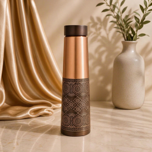 Pure <b>Copper</b> <b>Bottle</b> for Water Drinking Handmade Traditional Ayurvedic Reusable <b>Bottle</b> 24H Thermal Retention Custom Logo Bulk - Product Image 1