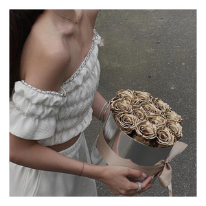 Roses éternelles, 24/lot, fausses fleurs, pour un mariage, pour l'éternité, avec tige et arôme - Product Image 3