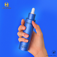 Emballage cosmétique personnalisé, flacon électro-plaqué, sérum, huile essentielle, flacon en verre cylindrique avec compte-gouttes, plusieurs couleurs, flacon essentiel