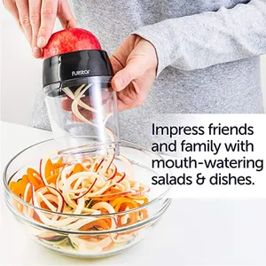 Mascot Top Selling Eco Friendly 3 In 1Vegetable Noodle Maker Slicer Handheld Food Cutting Spiralizer For Salad With Container