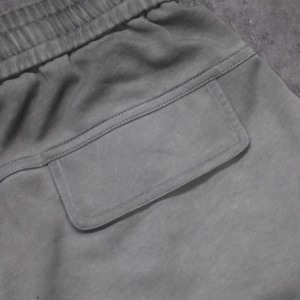 Custom Logo Men's Cargo Shorts Mid-Waist Drawstring Casual Gray Cotton Pockets Breathable Style - Product Image 6