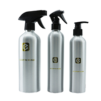 Emballage liquide de shampooing de savon cosmétique Bouteille de pulvérisation à gâchette en aluminium Noir Argent 30ml 50ml 100ml 200ml 500ml Tailles pour lotion