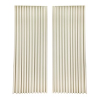 Cortinas Totalmente Opacas, Nuevo Diseño en Tono Crema, Tela Gruesa de Chenilla, 99% de Opacidad, Personalizables, de Lujo, para Dormitorios y Salas de Estar