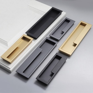 Modern Zinc Alloy Pull Handle for Cabinets Drawer Wardrobe Dresser Kitchen Embedded Sliding <b>Door</b> Handle Hidden Bathroom - Product Image 1