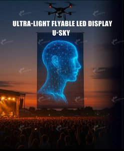 P15 P20 <span class=keywords><strong>P25</strong></span> lưới linh hoạt màn hình mềm quảng cáo bay dẫn hiển thị với Drone - Product Image 2
