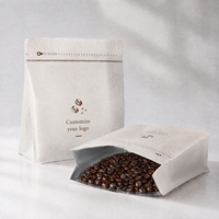 Sachet plat noir mat personnalisé de qualité supérieure pour café, 4 oz, refermable avec fermeture éclair, qualité alimentaire, avec valve, pour bonbons et noix