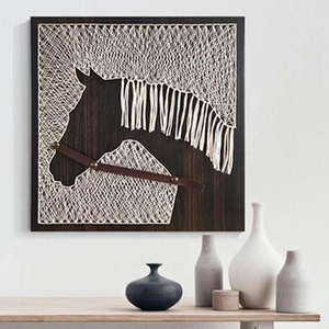 Maravilloso regalo Arts & Crafts Tool Set Easy DIY Craft Arte de madera Nail String <span class=keywords><strong>Art</strong></span> Kit Pintura con uñas para niños adultos - Product Image 5