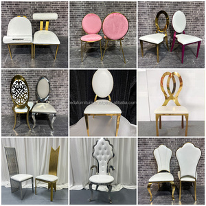 Leda เก้าอี้โลหะสีขาวทนทานสำหรับจัดเลี้ยงในงานแต่งงาน - Product Image 5