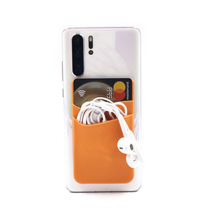 Portefeuille de téléphone à coller en silicone personnalisé Portefeuille de <span class=keywords><strong>carte</strong></span> de téléphone d'impression Portefeuille de téléphone en silicone de couleur bleu marine blanc rouge - Product Image 2