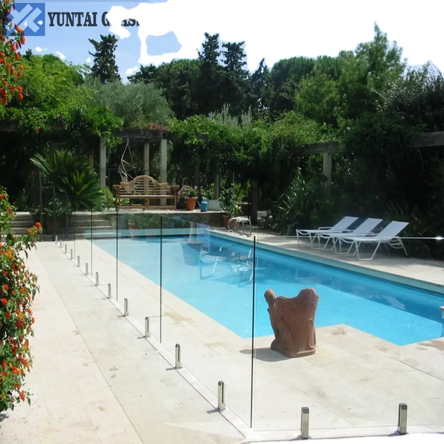 Clôture de piscine en verre trempé, 3x12mm, 15mm, 6 + 0.76 + 6 8 + 1.52 + 8, murs clairs, couleur grise, jouet pour piscine