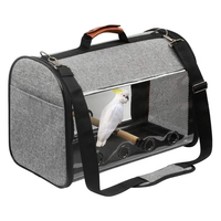 Gaiola de viagem transparente amazon, gaiola para viagem respirável, leve, portadora de pássaros e pássaros, bolsa portátil para animais de estimação