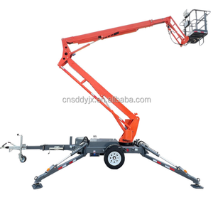 Bersertifikat CE 14m <span class=keywords><strong>Sky</strong></span> Spider Cherry Picker baja kecil dilacak Boom <span class=keywords><strong>Lift</strong></span> otomatis meratakan kondisi baru 380V untuk Hotel ritel - Product Image 4