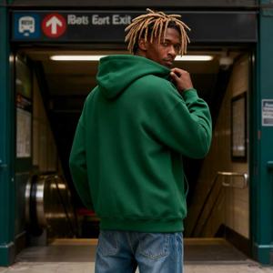 TKAN355 vente en gros hiver lourd 500 Gsm polaire français éponge sweat à capuche zippé Logo personnalisé homme décontracté surdimensionné sweats à capuche à fermeture éclair - Product Image 4