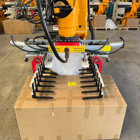 Robot Arm Palletizer 4 6 Axis 10 hingga 300kg Beban Angkut, Kontrol PLC, Bahan Stainless Steel untuk Penanganan Karton Makanan/Kertas/Plastik/Logam