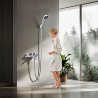 Ensemble de robinetterie de bain économique TOPWAY à deux voies avec tuyau de douche et douchette à main