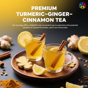 Tisane Détox Naturelle d'Usine, Décaféinée, Minceur, Curcuma, Gingembre, Cannelle, Compléments Digestifs pour Adultes - Product Image 3