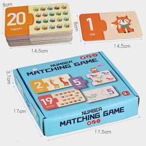 Juego Educativo de Aprendizaje del Alfabeto ABC con Tarjetas de Rompecabezas de Números del 1 al 20, Autocorrector y de Emparejamiento - Product Image 1