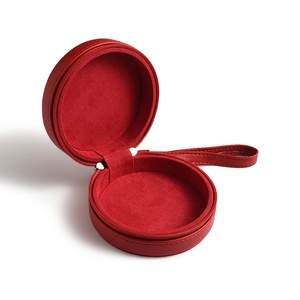 Sac à bijoux en cuir PU personnalisé avec logo de marque de style luxueux, sac de voyage miniature portable - Product Image 6