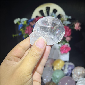 2.0 Inch Chất Lượng Cao Khắc Thạch Anh Hồng Hộp Sọ Đá Tự Nhiên Đá Quý Chữa Bệnh Hộp Sọ Pha Lê Khác Nhau Hộp Sọ - Product Image 6