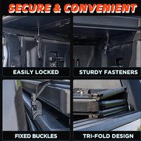 Couverture de benne rigide pliable en aluminium pour Toyota Tacoma 2026, pour bacs de 5 et 6 pieds, double cabine, étanche, protection de cargaison sécurisée