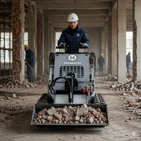 Chargeuse compacte sur chenilles de 900 kg, mini-chargeuse frontale, machine de terrassement compacte pour la construction