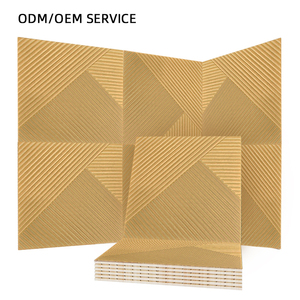 Phong cách hiện đại cao cấp v-groove Acoustic Panels simulated-Gỗ kết thúc Trần cách âm chức năng cho không gian CE chứng nhận - Product Image 4