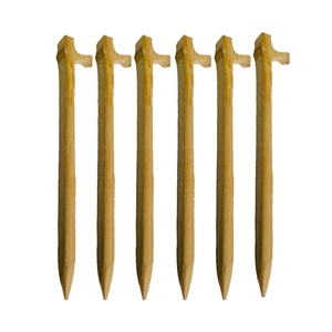 Pincho de uñas de bambú económico ecológico para arreglar el césped y la herramienta de césped para barbacoa - Product Image 2
