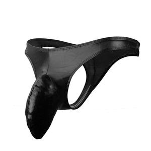 Hot Sell Herren Leder Boxer Slips Herren Sexy Unterhose mit niedriger Taille Erotische Dessous Sexy Höschen für Homosexuell - Product Image 3