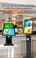 21.5 pouces Android tout en un imprimante de billets scanner de code QR terminal de point de vente écran tactile machine de commande en libre-service