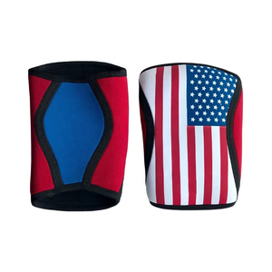 Genouillère en néoprène avec drapeau américain, protection respirante, universelle, unisexe, à enfiler, toutes saisons - Product Image 1
