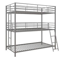 Lits simples et lits superposés modernes en métal avec rangement, silencieux et faciles à assembler, pour hôtels, villas et chambres à coucher