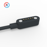 Conector Magnético Personalizado de Fábrica de 5 Pines Macho con Cable, Cable de Carga de 5V 1.5A, Cable Magnético USB con Conector Pogo Pin