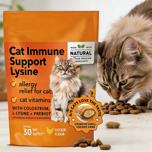 Suplemento Inmunológico para Gatos, Masticables Blandos con Lisina y Cúrcuma, Alivio de Alergias y Salud Inmunológica para Gatos, Alto en Proteínas y Omega-3 - Product Image 3