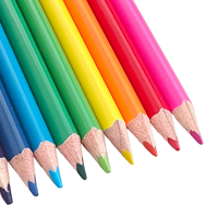 Lot de 12 crayons de couleur unie miniatures FLOWood, crayons pigmentés lisses, ensemble de crayons portables de poche, pour l'école, les enfants, les voyages