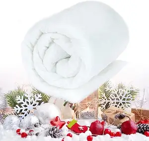 Hot Sale Christmas Snow Blanket roll 5 Foot X 9.9 Foot Artificial Snow for Winter Village Displays Soft and Fluffy Snow