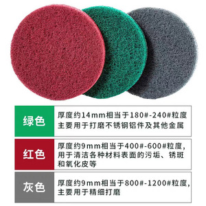 Ensemble de tampons à récurer floqués de 3 pouces pour le nettoyage, le polissage et l'élimination de la rouille sur l'acier inoxydable - Product Image 3