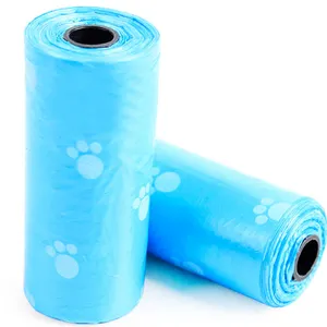 Custom Compostable Easy Tear-Off Pet Biodegradable Dog Poop Bag Plastic Poo Bag For Dog Poop