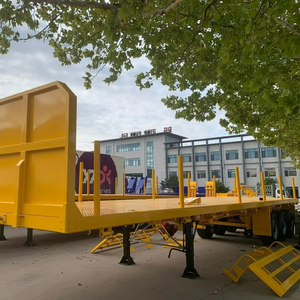 <span class=keywords><strong>Camion</strong></span> semi-remorque plateau de haute qualité 30-80 tonnes, 2/3/4 essieux, pour conteneurs 20FT 40FT 45FT - Product Image 5