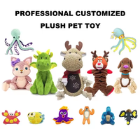 Fabrication de dessin animé amusant drôle jouets pour animaux de compagnie chien en peluche couinement jouet en peluche animal en peluche jouets avec couineur
