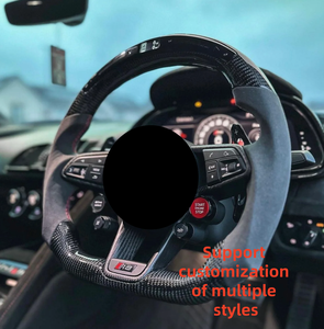 <span class=keywords><strong>Volant</strong></span> en fibre de carbone avec boutons de démarrage/arrêt R8 et voyants LED de changement de vitesse pour <span class=keywords><strong>Audi</strong></span> <span class=keywords><strong>A3</strong></span> S3 RS3 RS4 RS5 RS6 RS7 TT R8 - Product Image 1