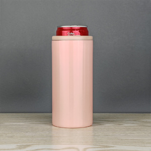 Vaso térmico personalizado de acero inoxidable de 12 oz para latas de cerveza delgadas, enfriadores de latas al vacío OEM para latas altas y delgadas - Product Image 4